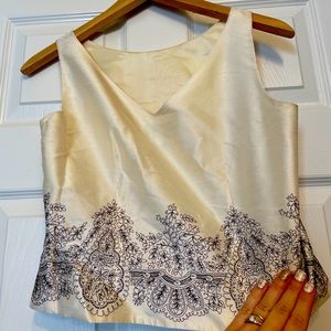 100% Silk Embroidered Top